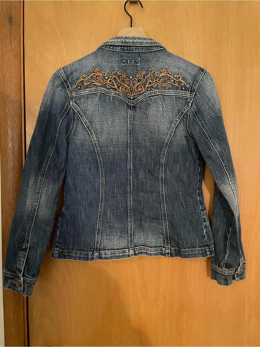 Vitamin A Y2K Denim Embroidered Studded Jacket Size XS/S - Picture 8 of 8